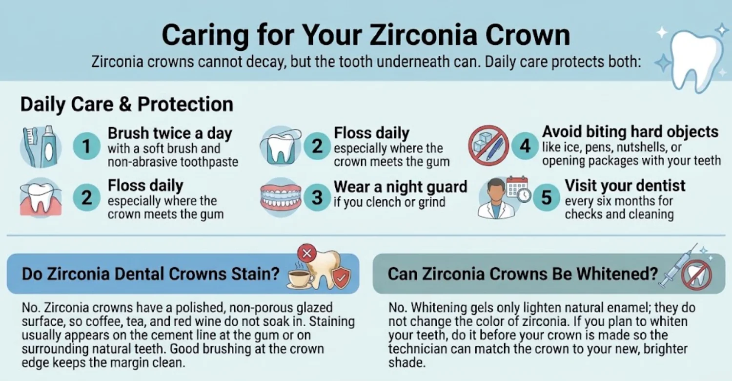 Zirconia Crown infographic